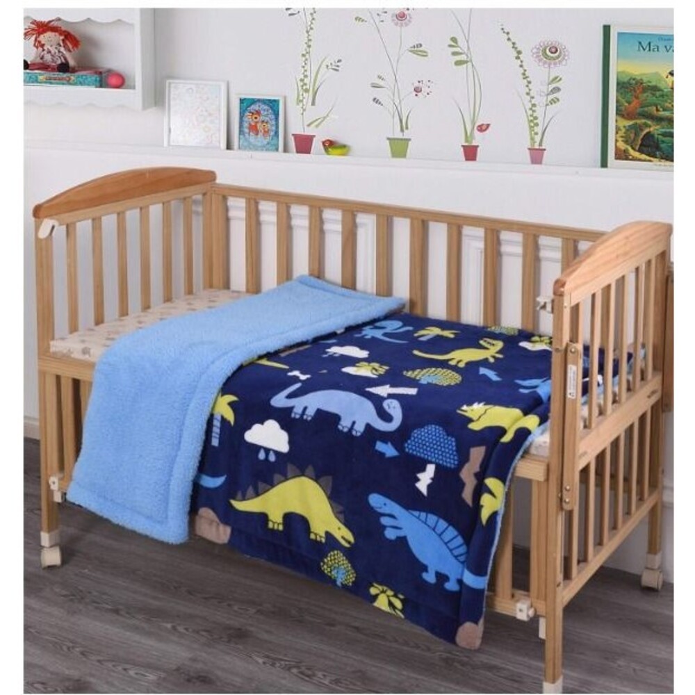 Kids Cozy Blanket ,Plush Sherpa Backing 40" x 50" Multicolors